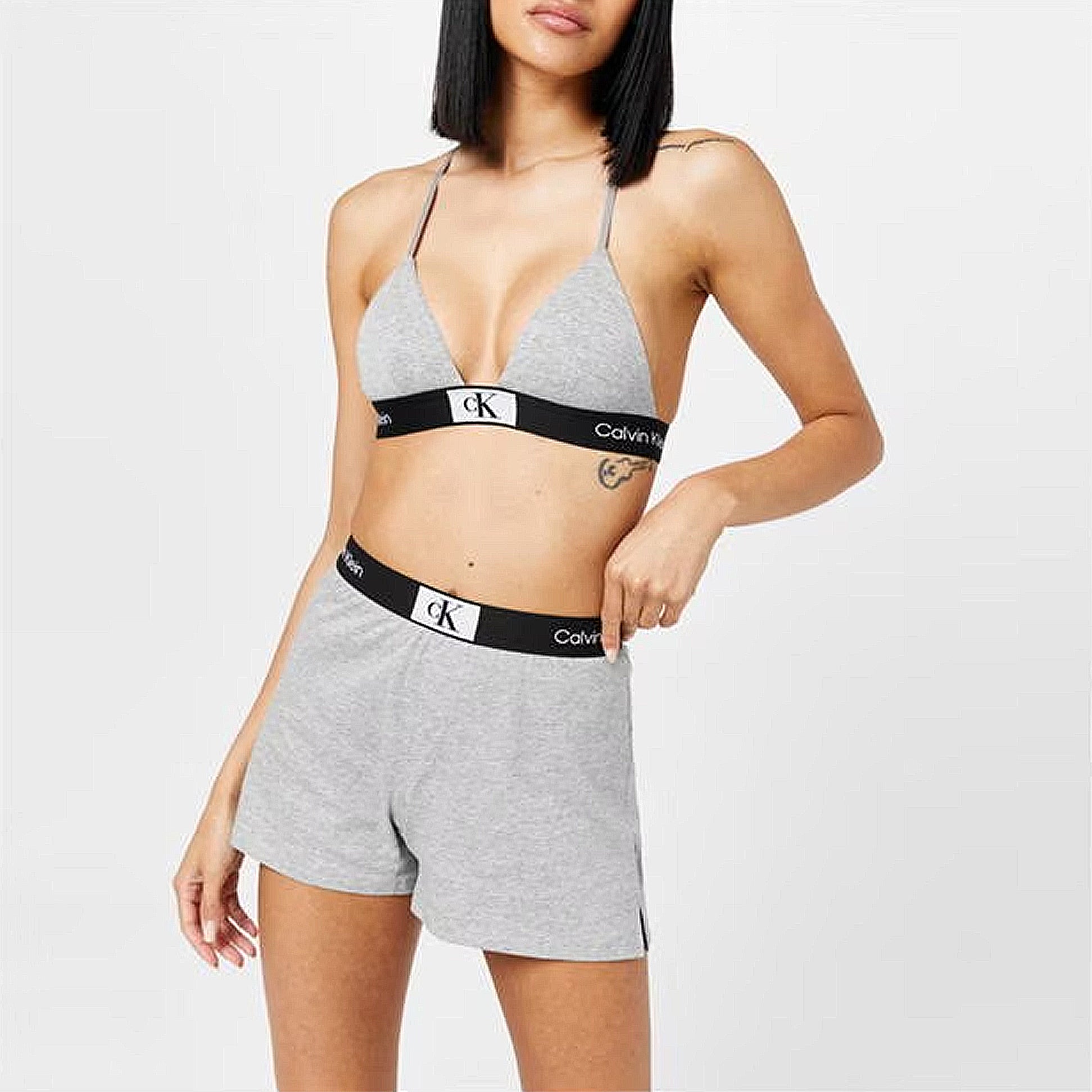 Calvin Klein 1996 LOUNGE Pyjama Shorts Womens Grey Heather
