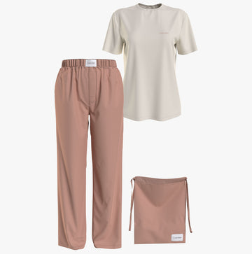 SLEEP SET HYX Womens Pyjamas Set Vanilla Ice/Stone Grey