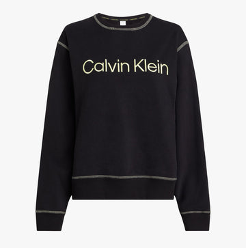 Calvin Klein FUTURE SHIFT Womens Sweatshirt Black Sunny Lime