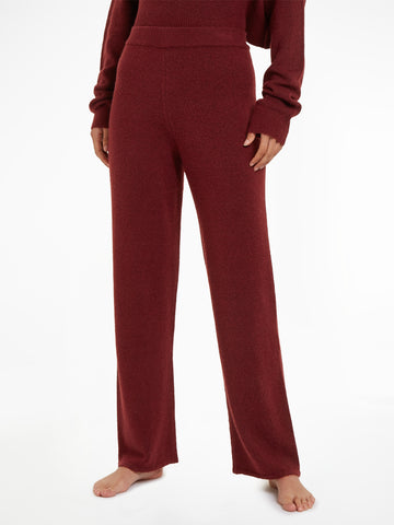 Calvin Klein Womens Pants Tawny Port Red