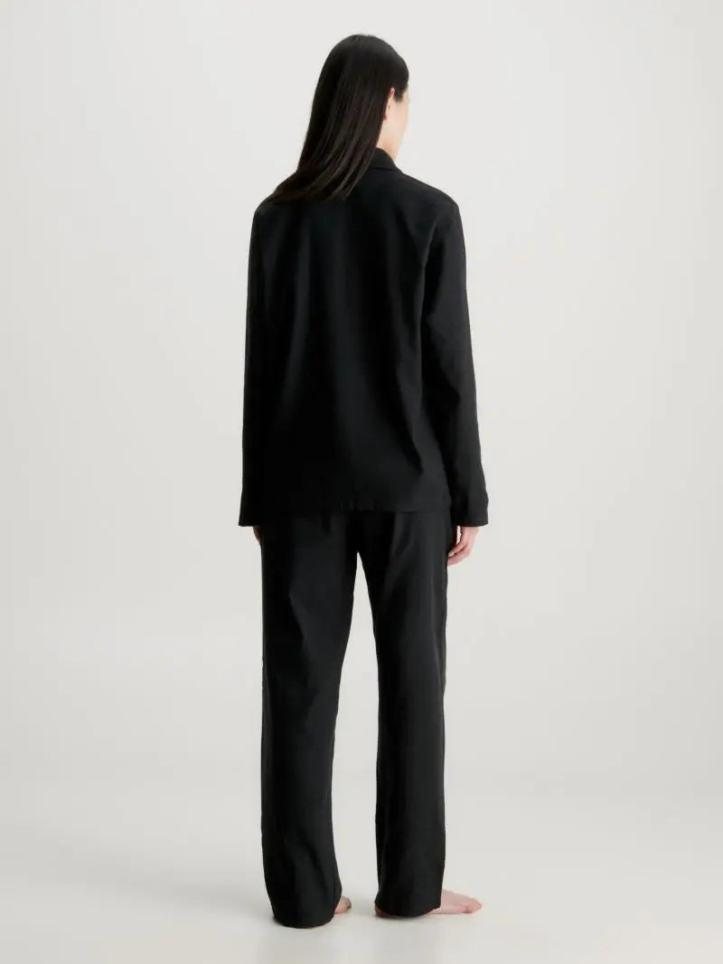 Calvin Klein L/S PANT SET UB1 Womens Pyjamas Black