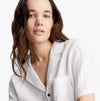 Calvin Klein PURE TEXTURED Pyjama Top Womens White