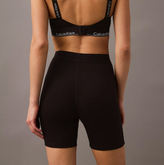 Calvin Klein COTTON STRETCH RIB Womens Lounge Shorts Black