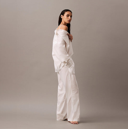 Calvin Klein COTTON POPLIN Womens Pyjama Pants White