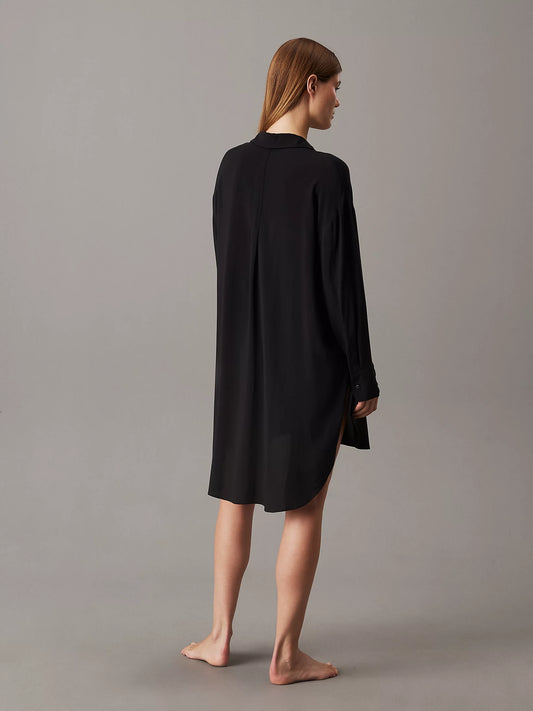 Calvin Klein WOVEN VISCOSE Womens Nightshirt Black