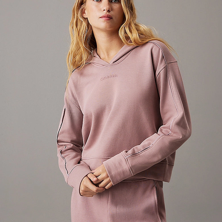 Calvin Klein TONAL LOGO LOUNGE Womens Hoodie Sand Trap