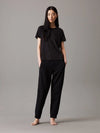 Calvin Klein TONAL LOGO LOUNGE Womens Joggers Black