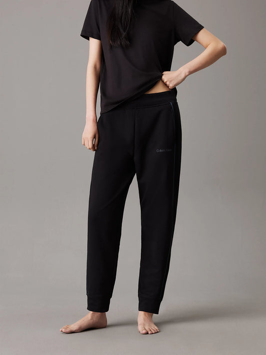 Calvin Klein TONAL LOGO LOUNGE Womens Joggers Black