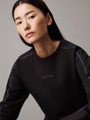 Calvin Klein COTTON FLEECE Womens Crew Pullover Black