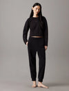 Calvin Klein COTTON FLEECE Womens Crew Pullover Black