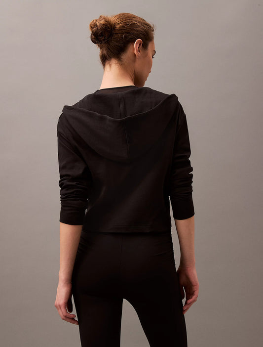 Calvin Klein MODERN TERRY Womens Full Zip Hoodie Black