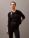 Calvin Klein MODERN TERRY Womens Full Zip Hoodie Black