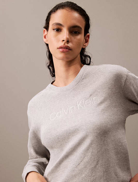Calvin Klein MODERN TERRY Womens Sweatshirt Grey Heather