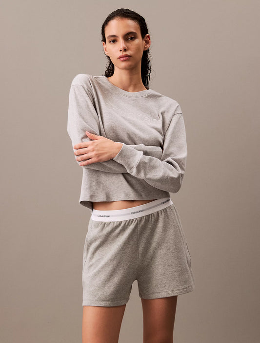 Calvin Klein MODERN TERRY Womens Sweatshirt Grey Heather