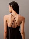 Calvin Klein SATIN Womens Slip Night Dress Black