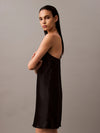 Calvin Klein SATIN Womens Slip Night Dress Black