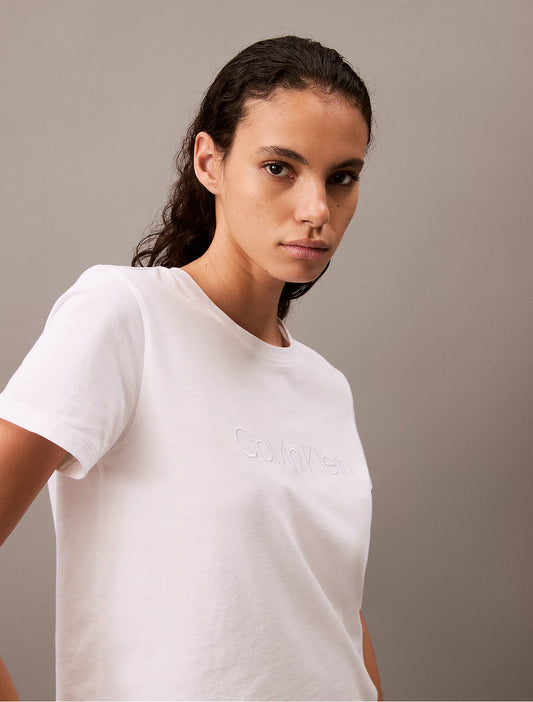 Calvin Klein COTTON TEES Womens T Shirt White