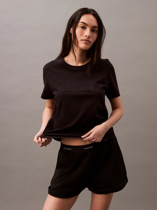 Calvin Klein COTTON TEES Womens T Shirt Black