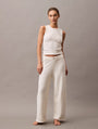 Calvin Klein PLUSH SWEATER Womens Pants Ivory