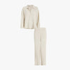 Calvin Klein WOVEN VISCOSE Womens Button Down Pants Diamond Logo/Cocoon