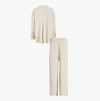 Calvin Klein WOVEN VISCOSE Womens Button Down Pants Diamond Logo/Cocoon