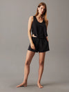 Calvin Klein SATIN JACQUARD Womens Shorts Pyjama Set Black