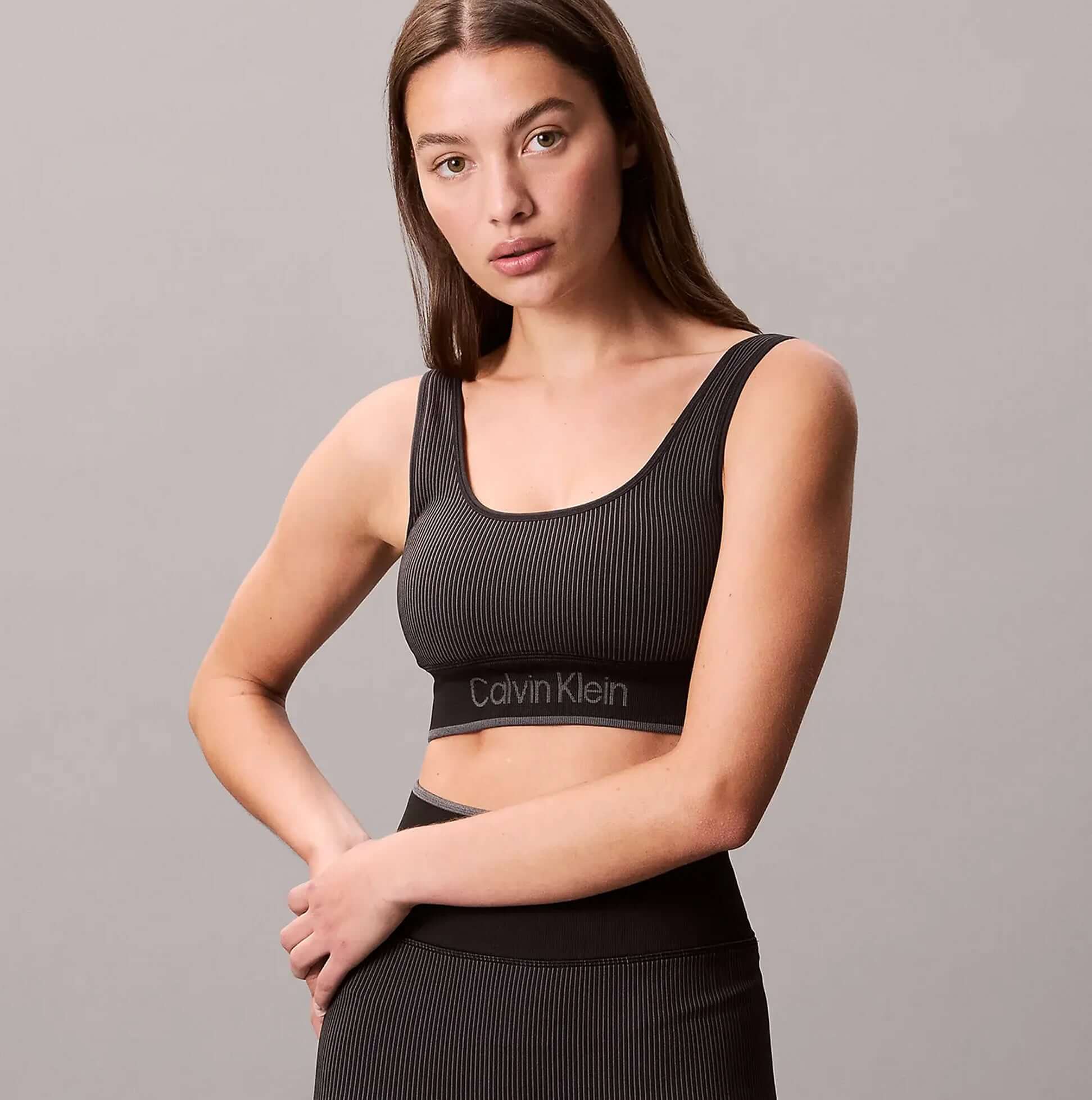 Calvin Klein Medium Impact Womens Sports Bra Black