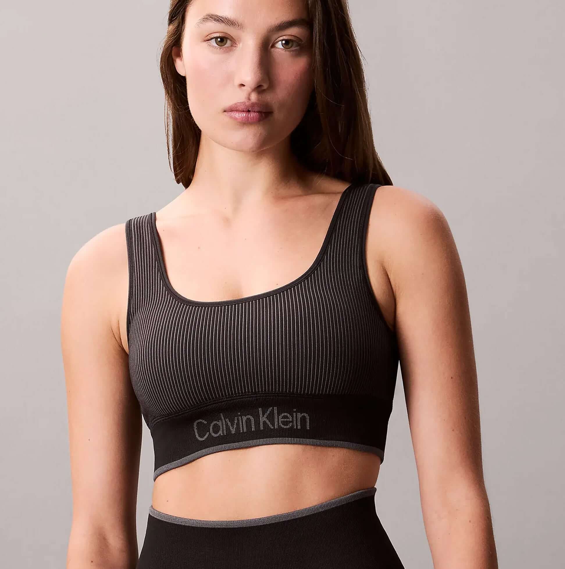 Calvin Klein Medium Impact Womens Sports Bra Black