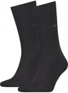 Calvin Klein 2 Pack Mens Crew Classic Socks Black