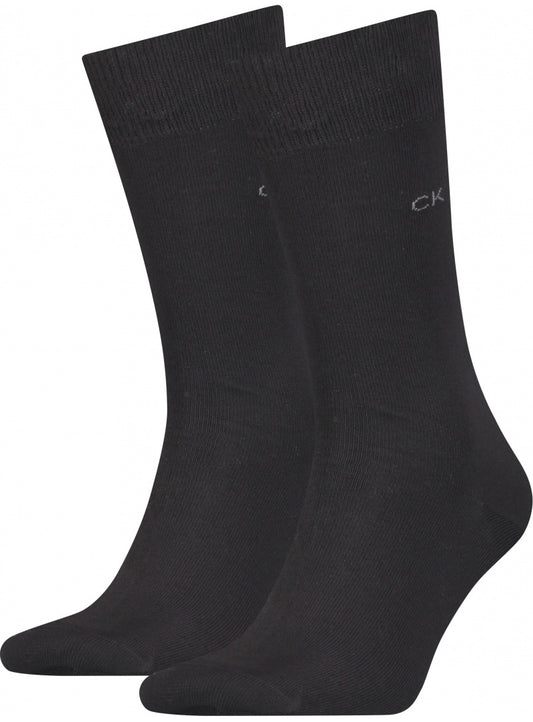 Calvin Klein 2 Pack Mens Crew Classic Socks Black