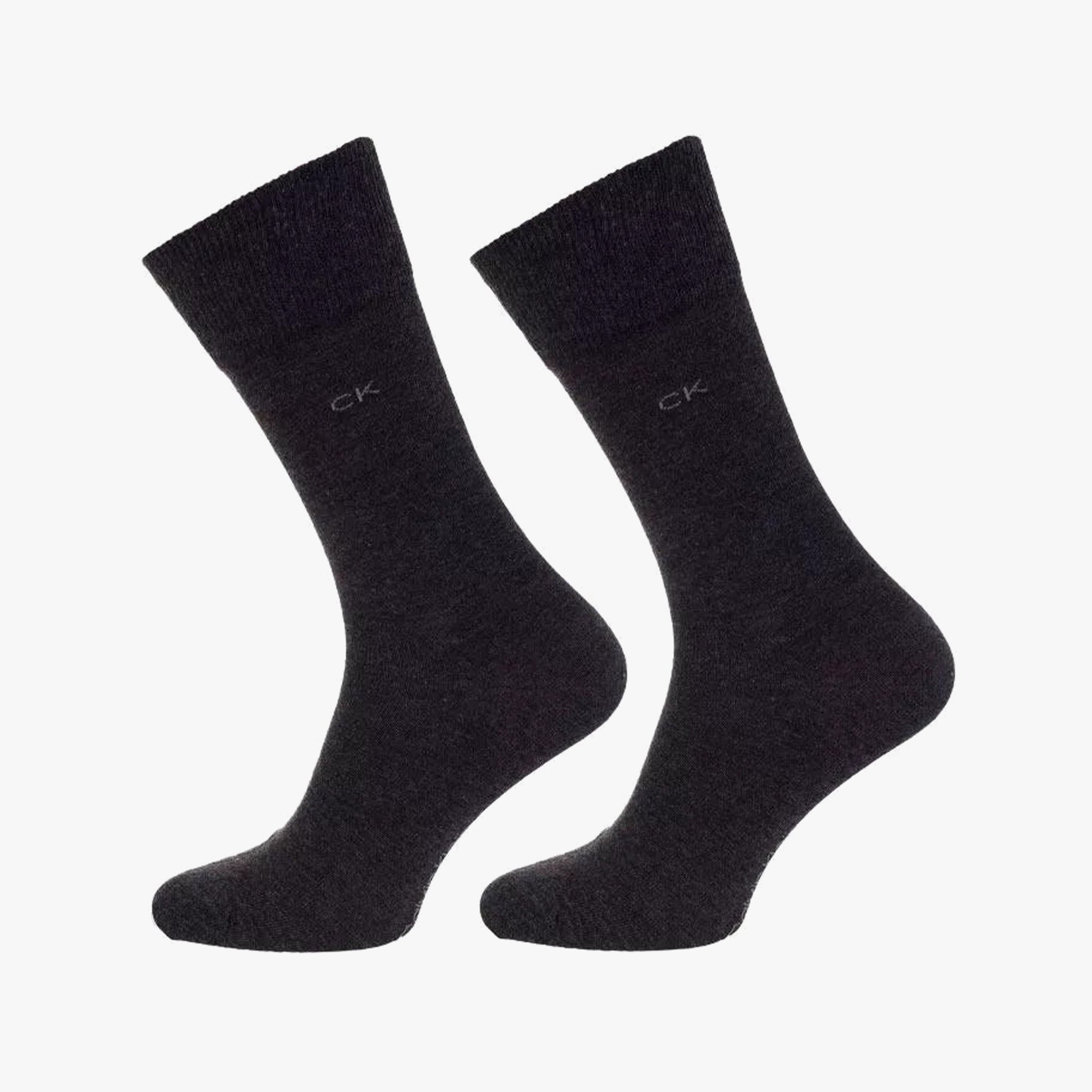 Calvin Klein 2 Pack Mens Crew Classic Socks Grey