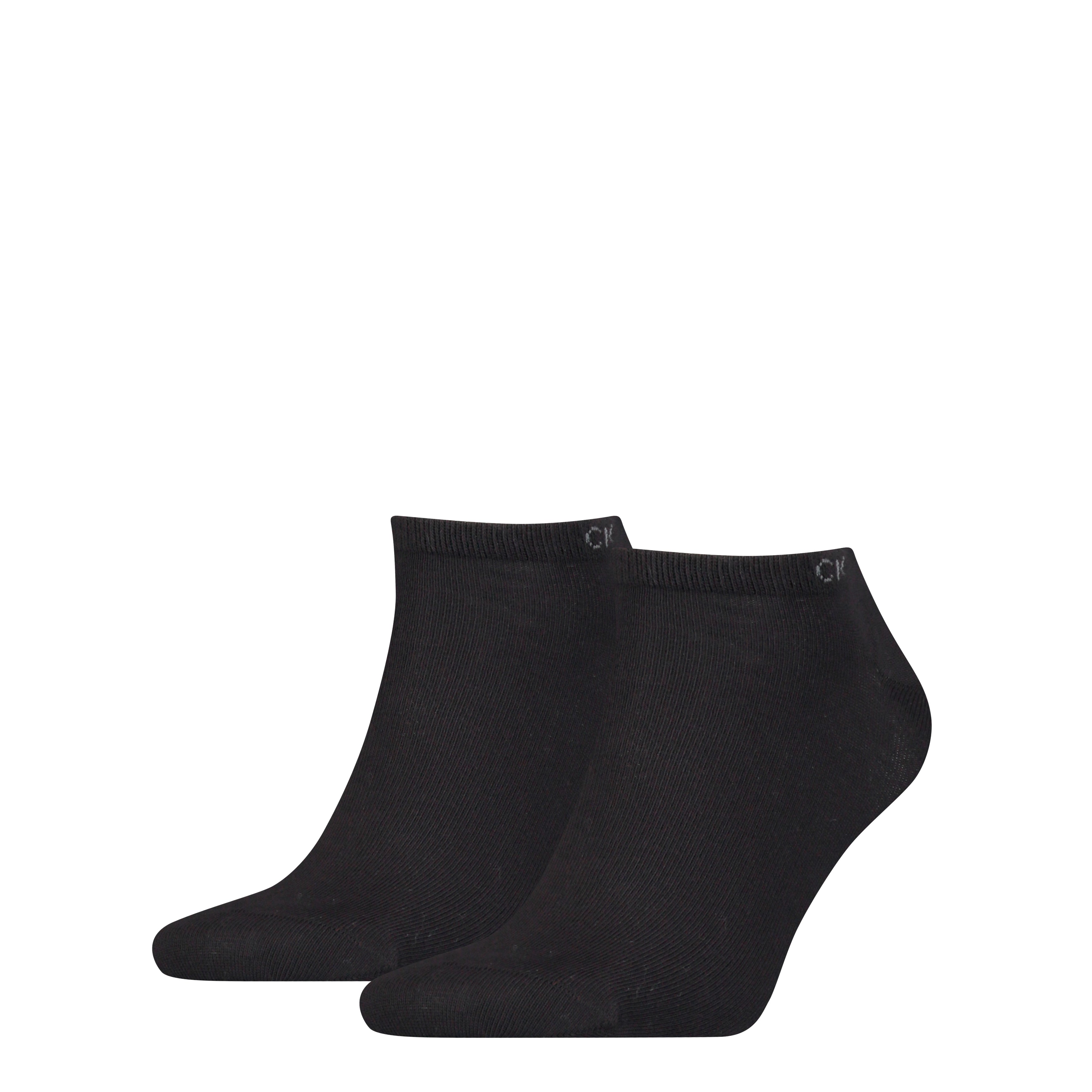 Calvin Klein 2 Pack Mens Ankle Trainer Socks Black