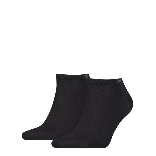 Calvin Klein 2 Pack Mens Ankle Trainer Socks Black
