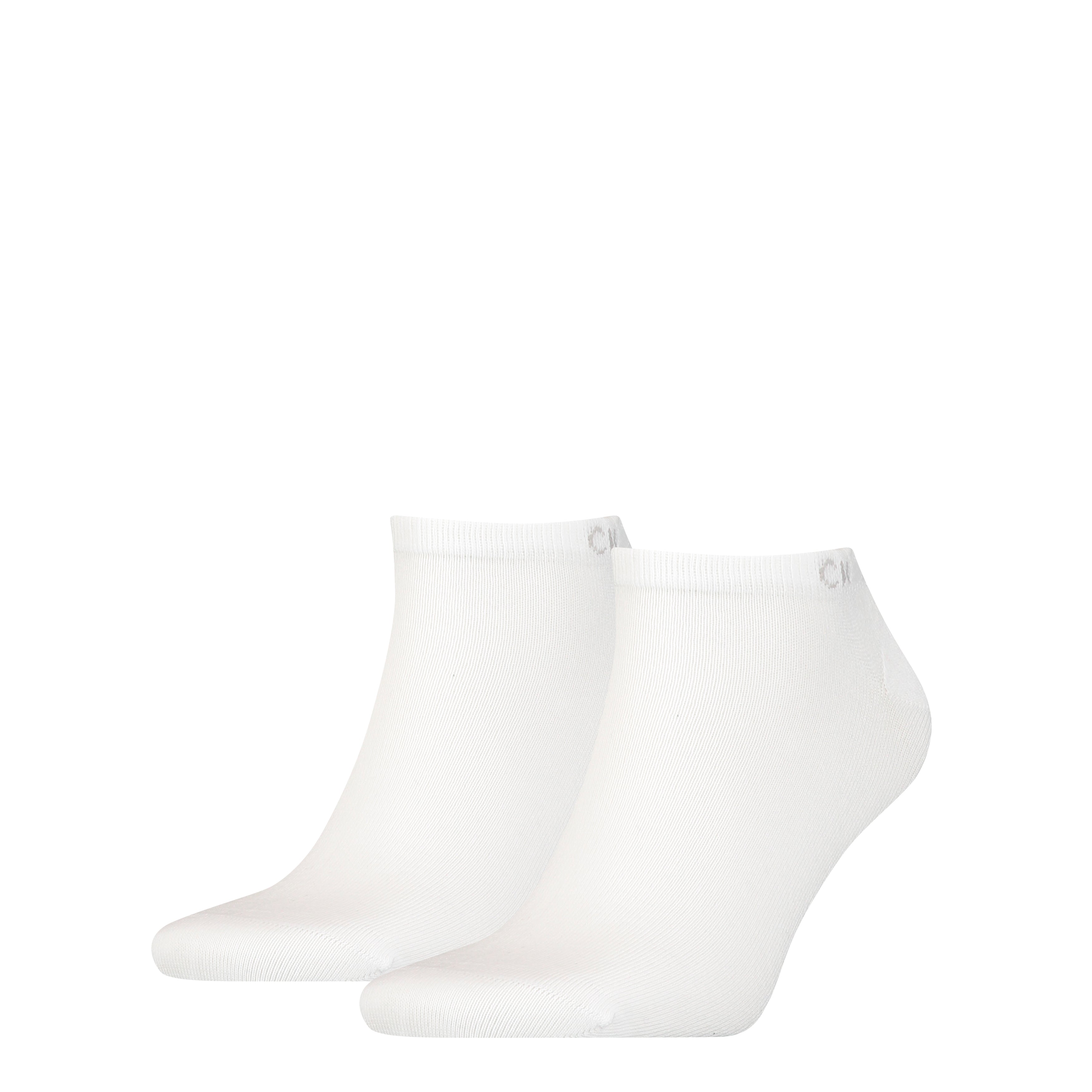 Calvin Klein 2 Pack Mens Ankle Trainer Socks White