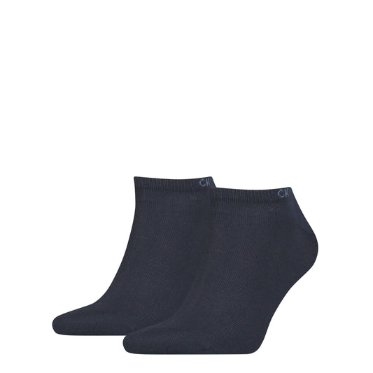 Calvin Klein 2 Pack Mens Ankle Trainer Socks Navy