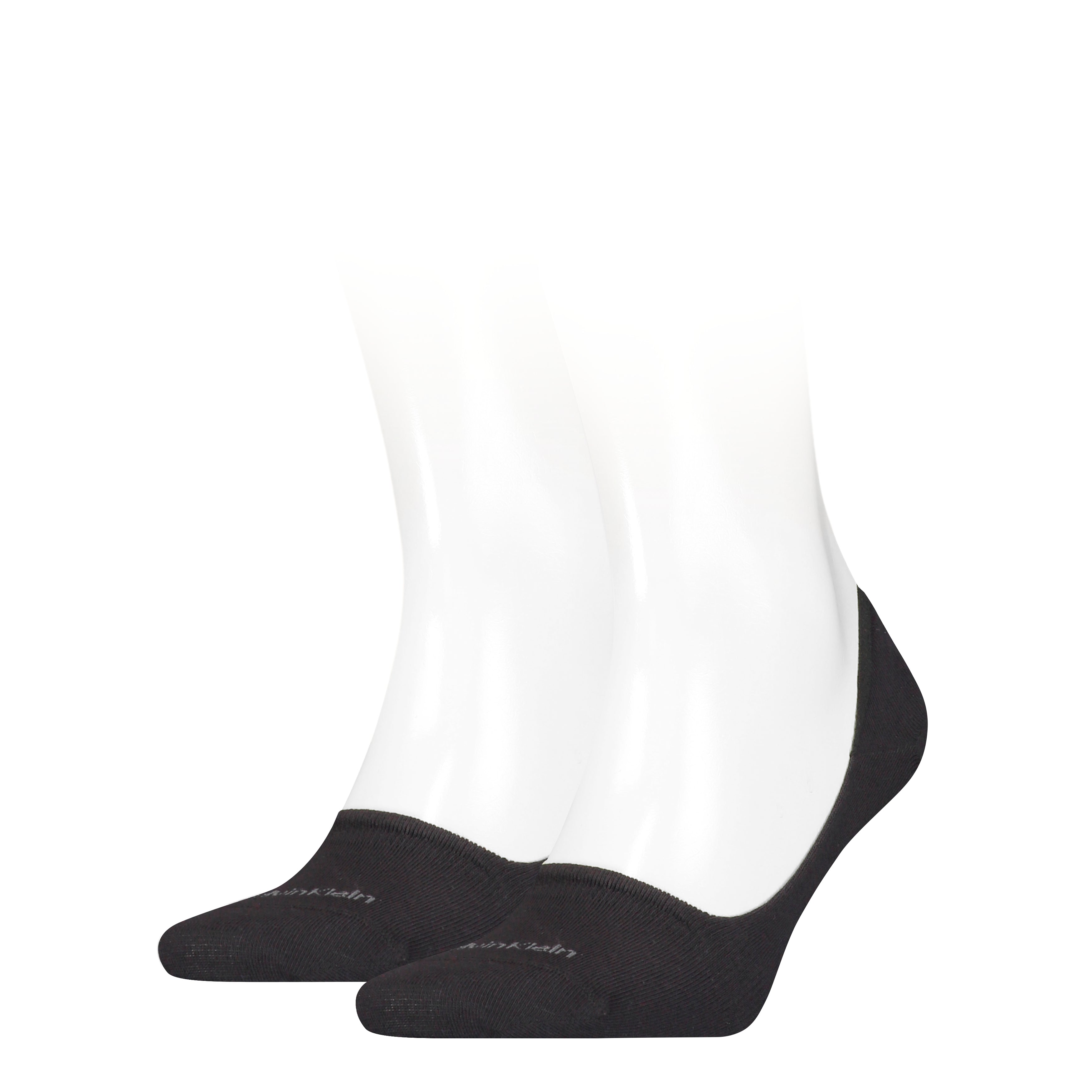 Calvin Klein 2 Pack Mens Invisible Socks Black