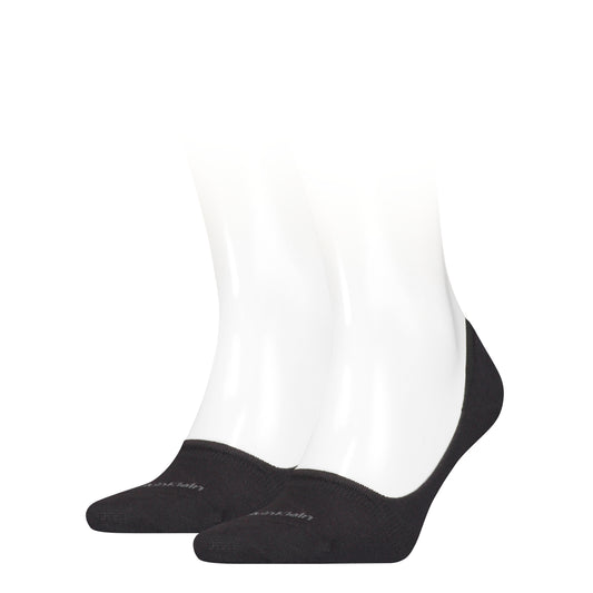 Calvin Klein 2 Pack Mens Invisible Socks Black