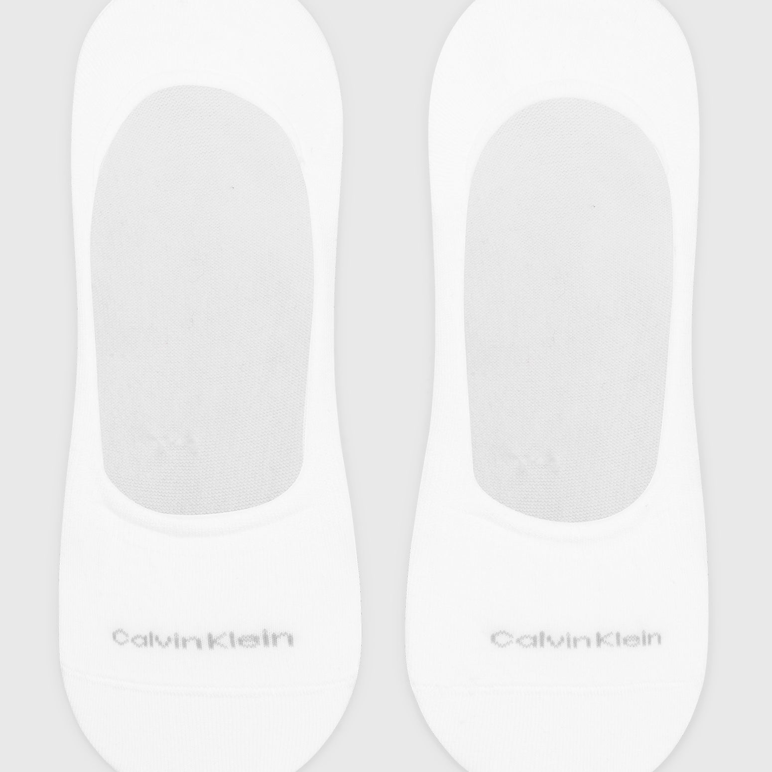 Calvin Klein 2 Pack Mens Invisible Socks White
