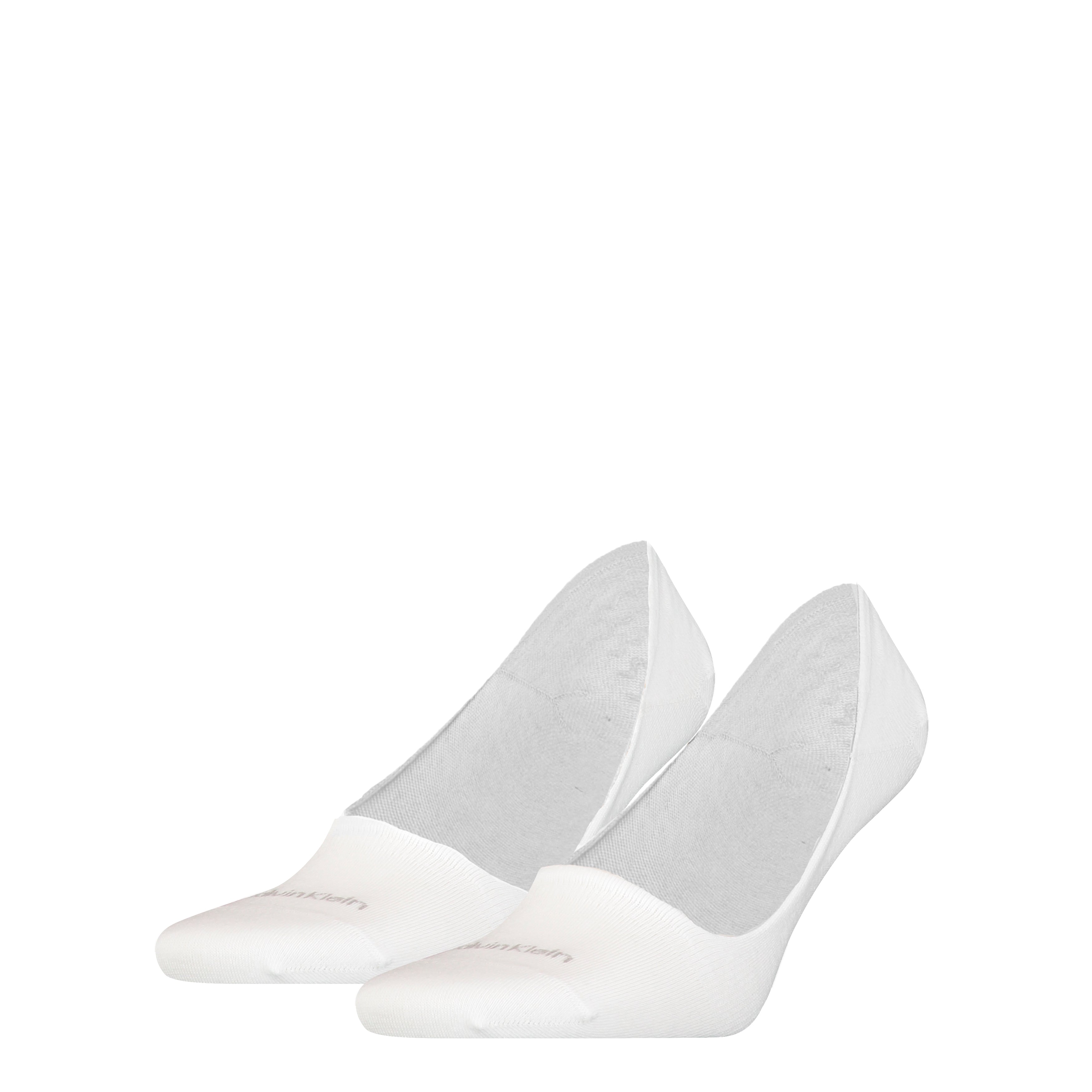 Calvin Klein 2 Pack Mens Invisible Socks White