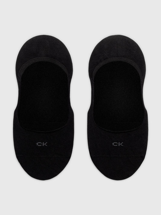 Calvin Klein 2 Pack Womens Invisible Socks Black