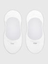 Calvin Klein 2 Pack Womens Invisible Socks White