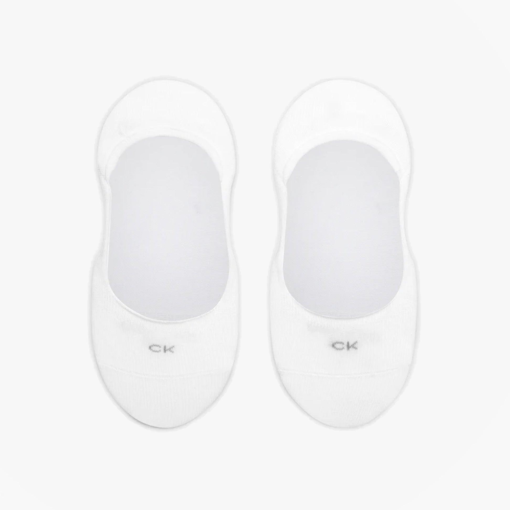 Calvin Klein 2 Pack Womens Invisible Socks White