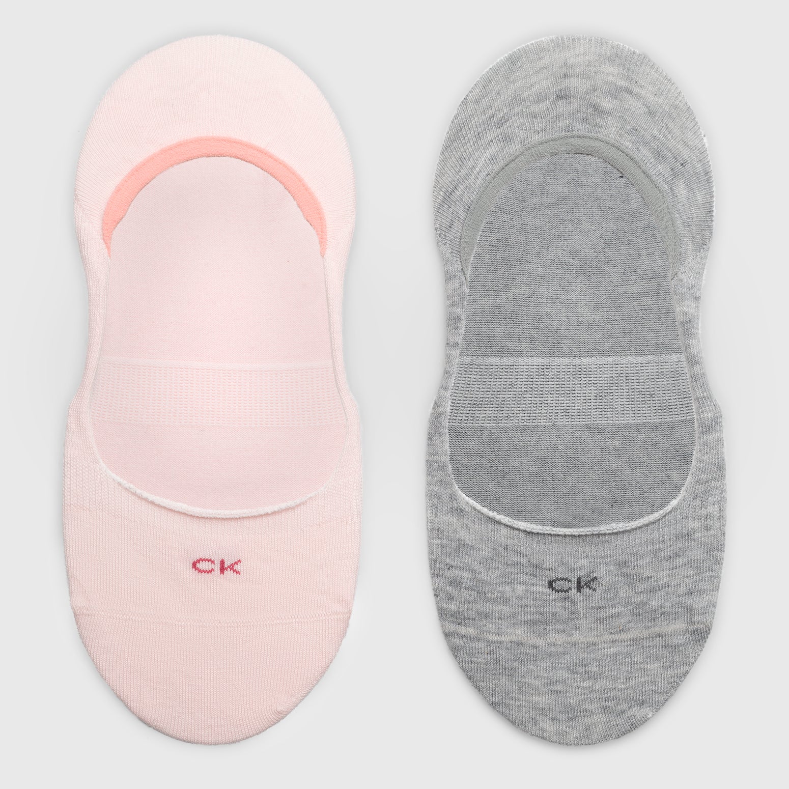 Calvin Klein 2 Pack Womens Invisible Socks Pink