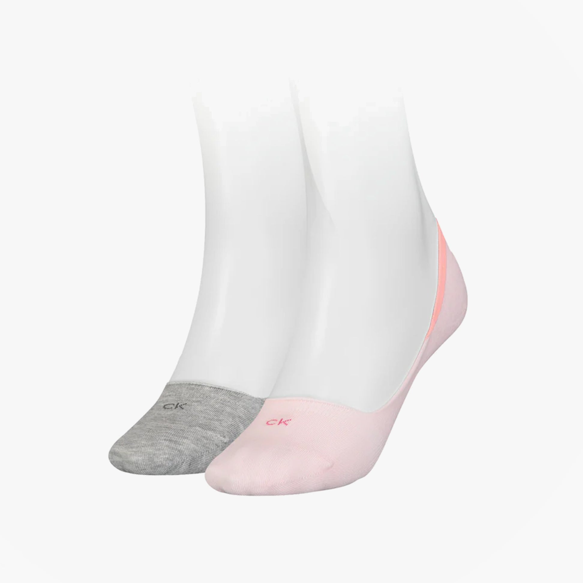 Calvin Klein 2 Pack Womens Invisible Socks Pink