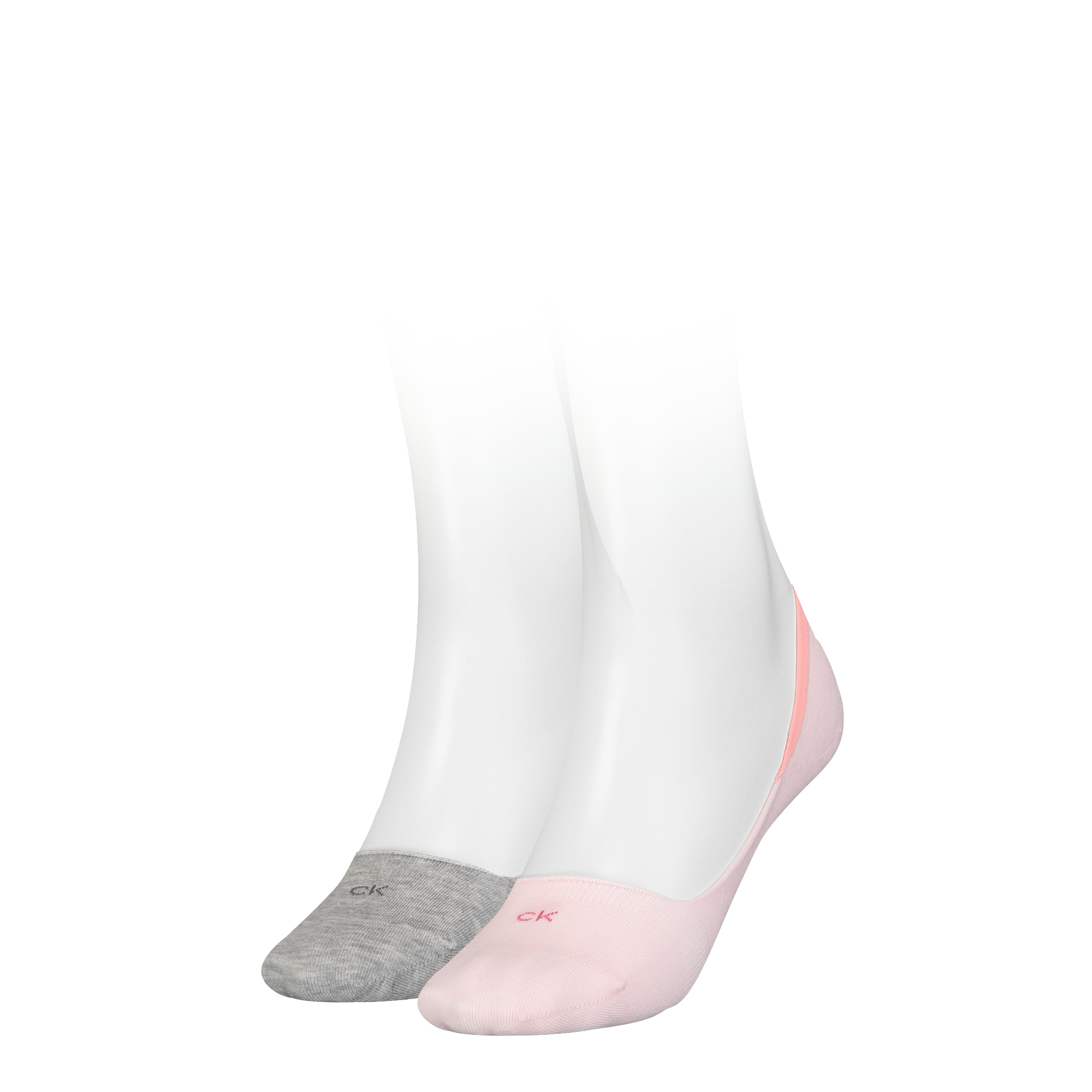Calvin Klein 2 Pack Womens Invisible Socks Pink