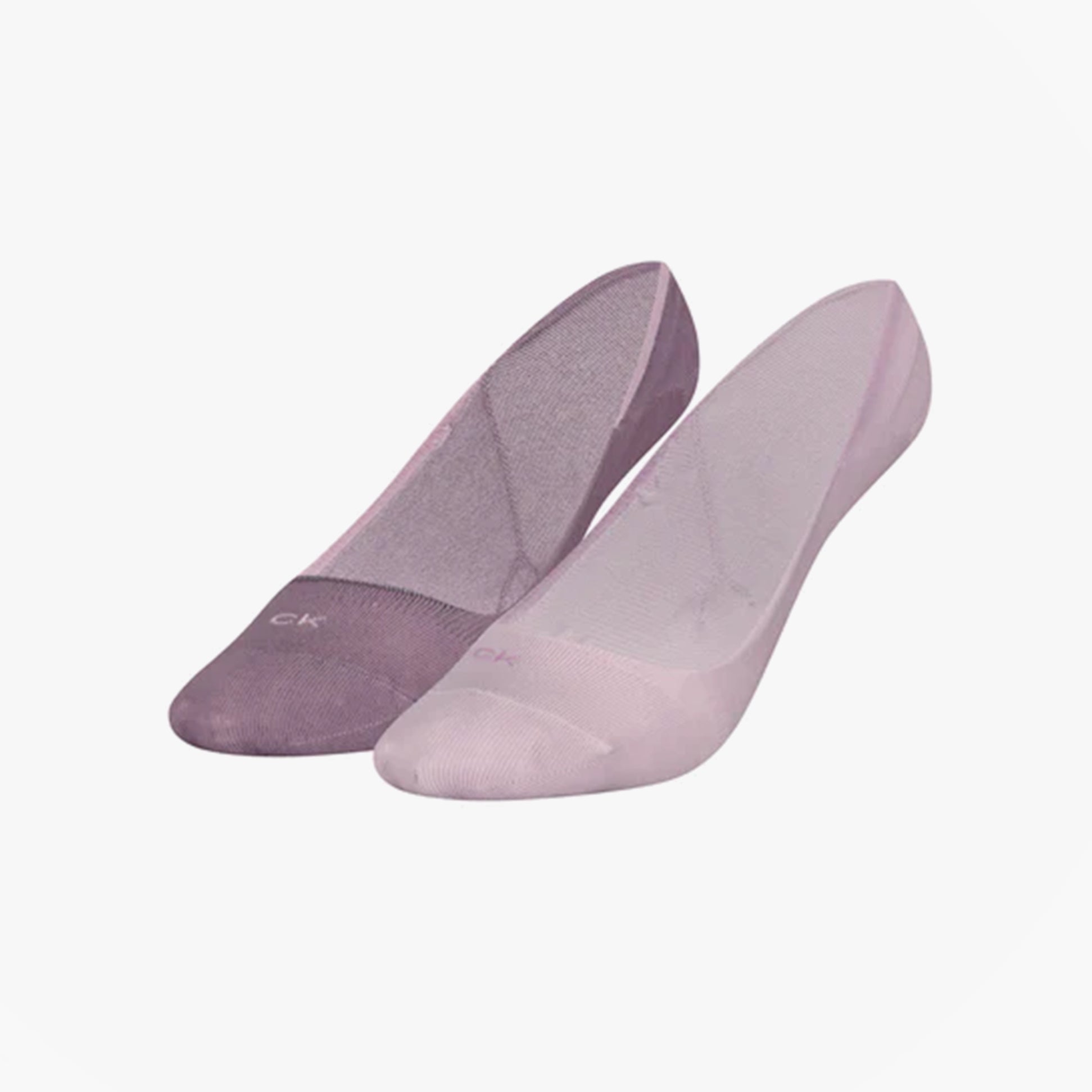 Calvin Klein 2 Pack Womens Invisible Socks Lilac