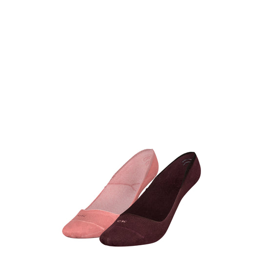 Calvin Klein 2 Pack Womens Invisible Socks Pink Combo
