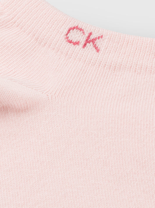 Calvin Klein 2 Pack Womens Ankle Trainer Socks Pink Combo