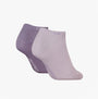 Calvin Klein 2 Pack Womens Ankle Trainer Socks Lilac Combo side view showcasing two lilac socks.
