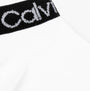 Calvin Klein 2 Pack Womens Ankle Trainer Socks White detail view of the black logo-accented cuff